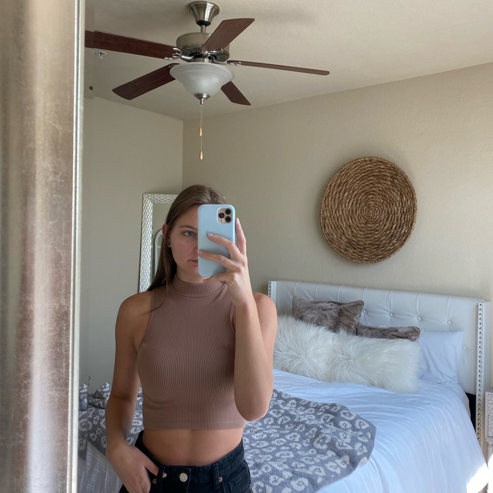 Zara mock neck top